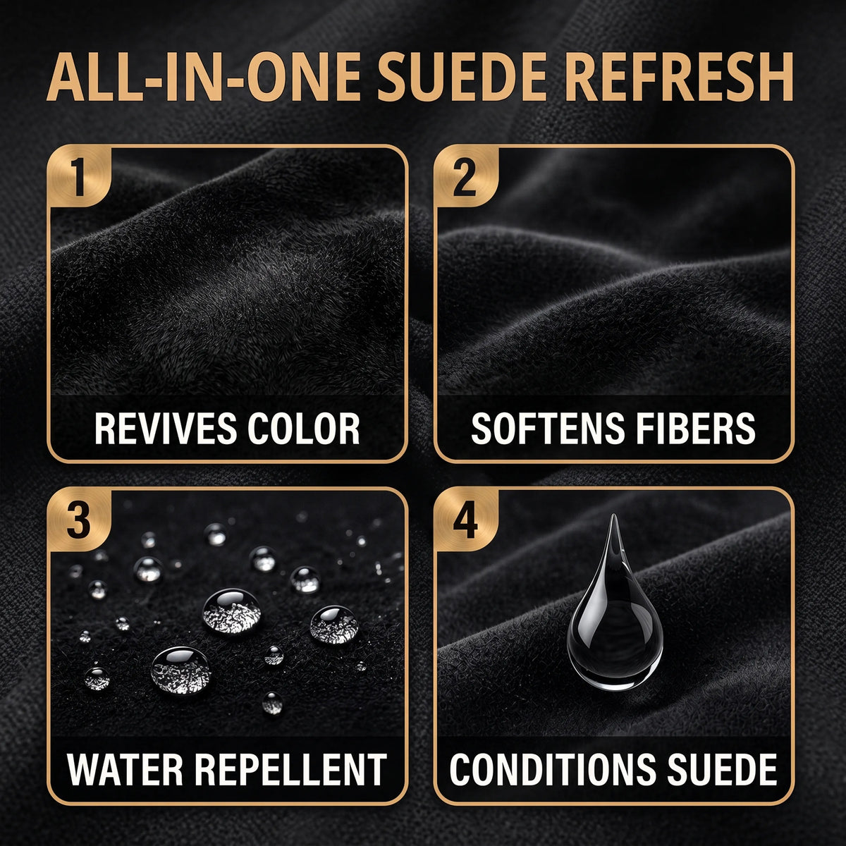 Eagle Suede Renew Color Restorer Spray Kit - Black 250mL