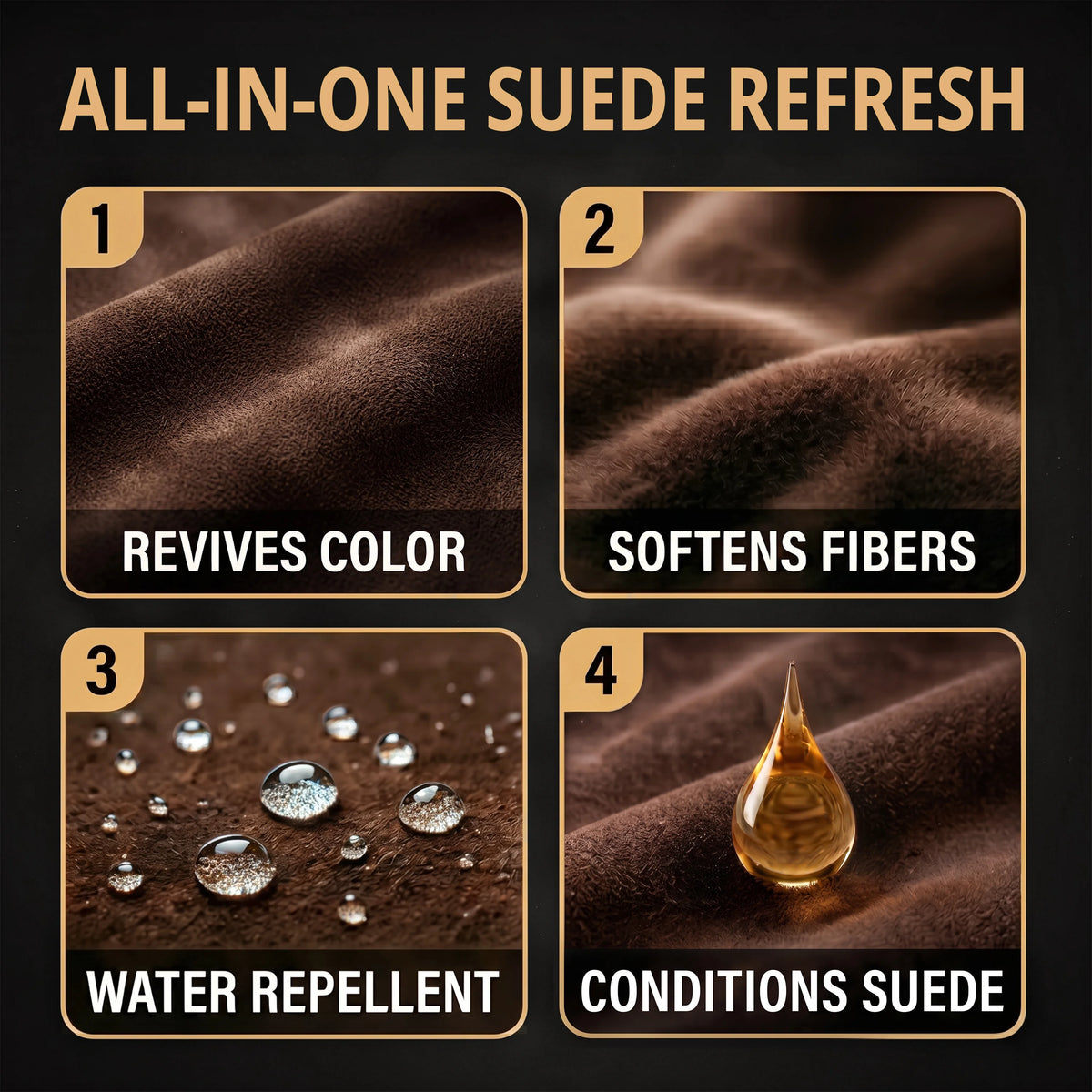 Eagle Suede Renew Color Restorer Spray Kit - Dark Brown 250mL