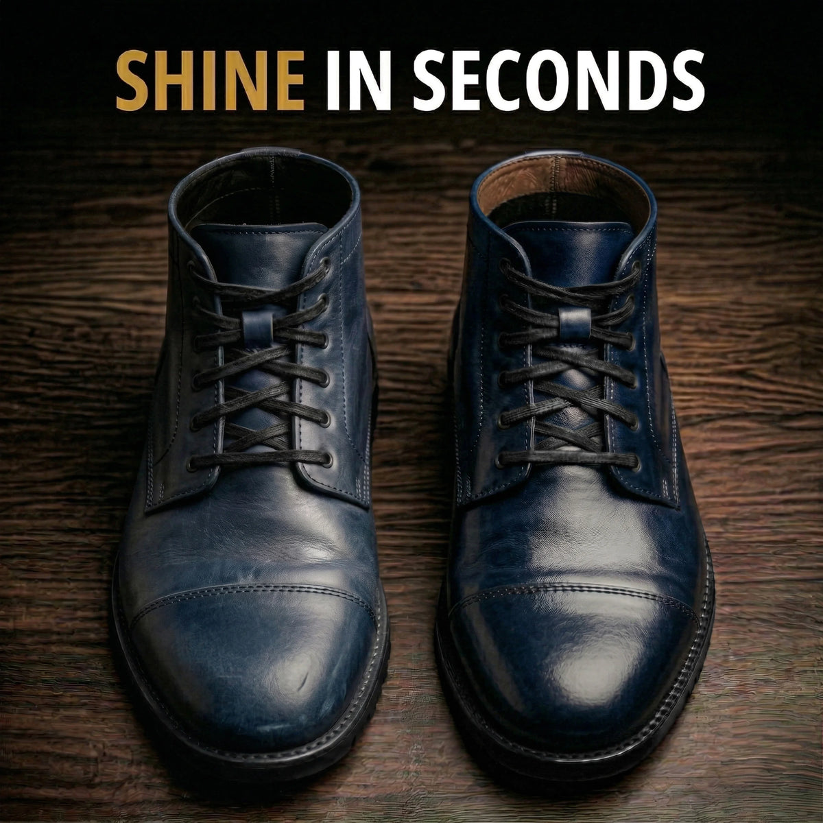 Eagle 3-Piece Shoe Polish Kit - Navy Blue