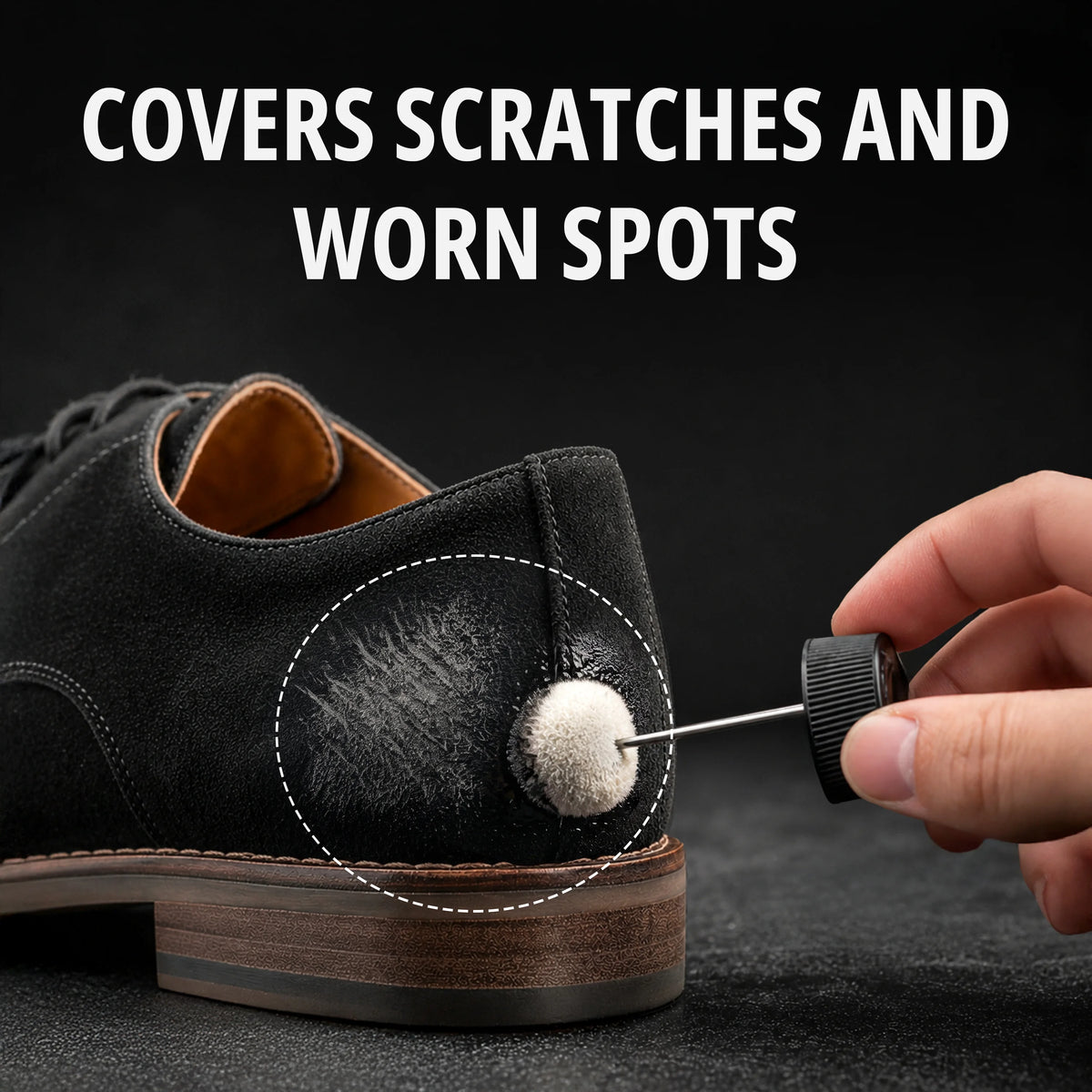 Eagle Suede Color Restorer with Built-in Applicator - Black