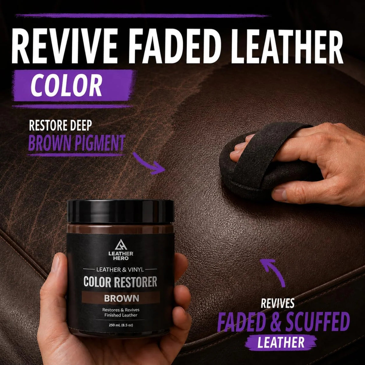 Leather Hero Color Restoration Kit — Dark Brown