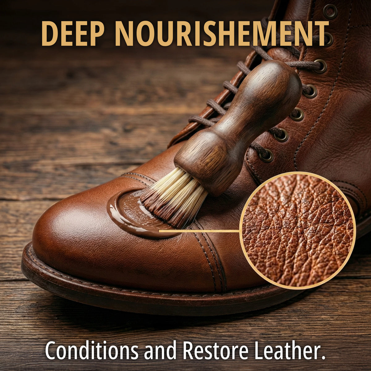 Eagle 3 Piece Shoe Cream Polish Kit - Brown