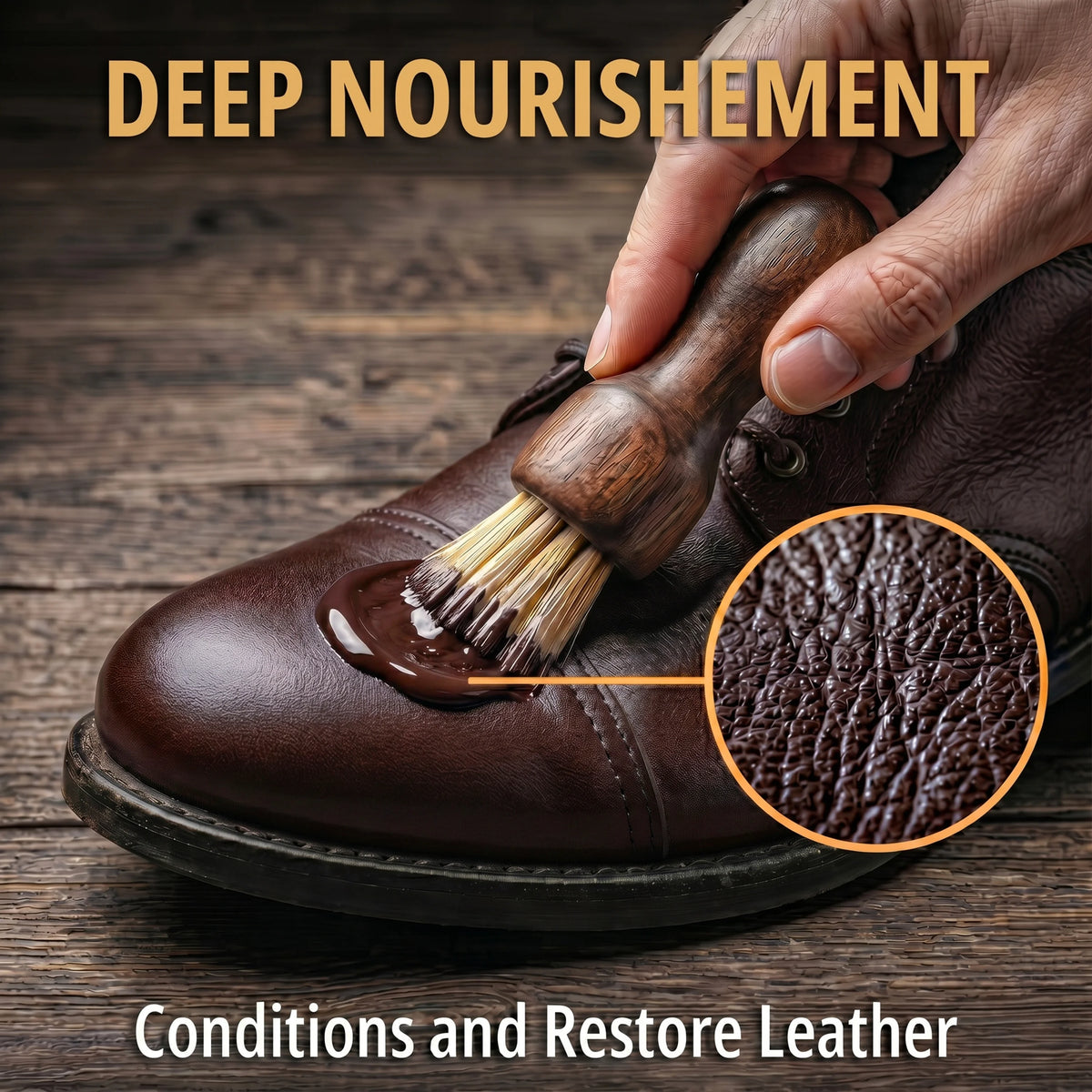 Eagle 3 Piece Shoe Cream Polish Kit - Dark Brown