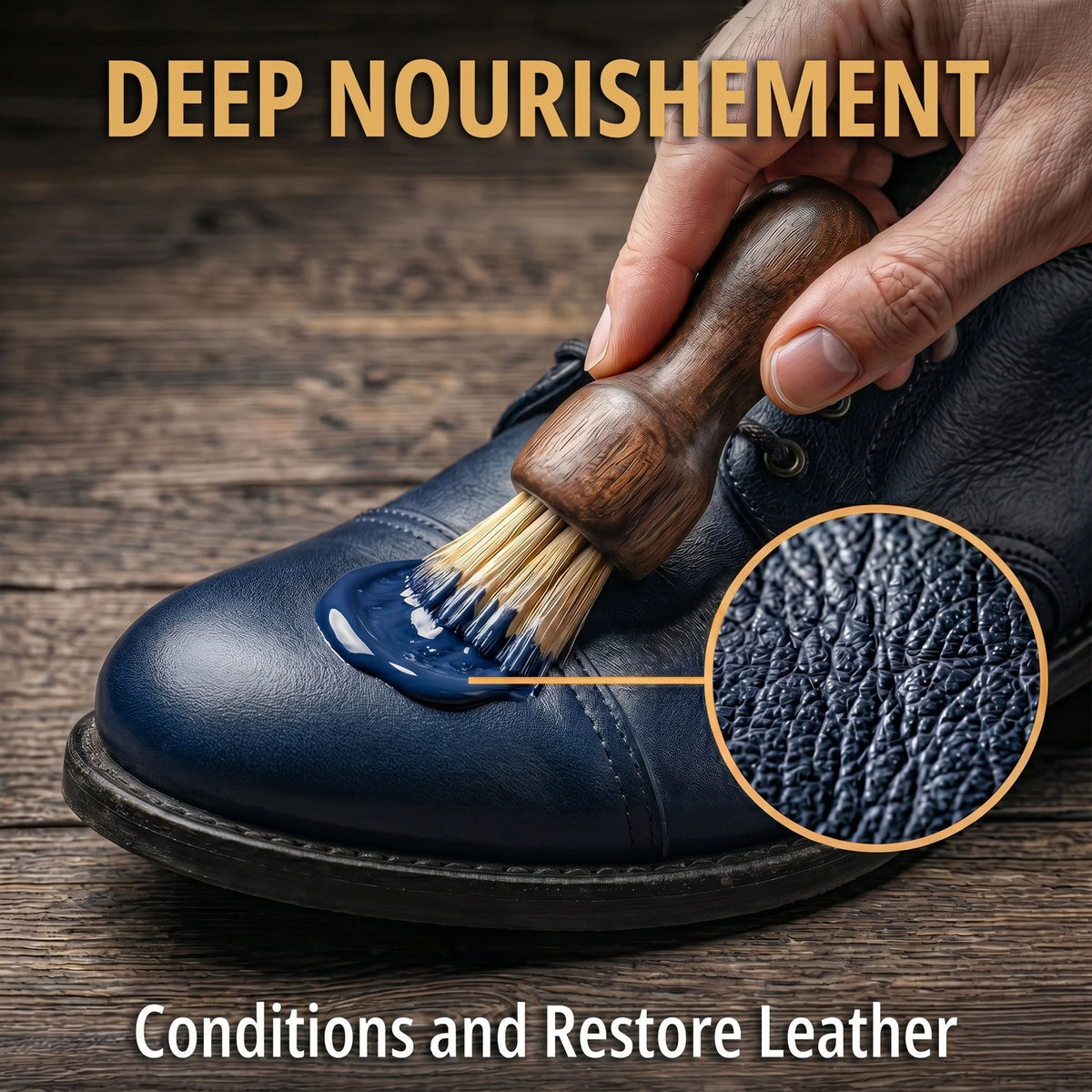 Eagle 3 Piece Shoe Cream Polish Kit - Navy Blue