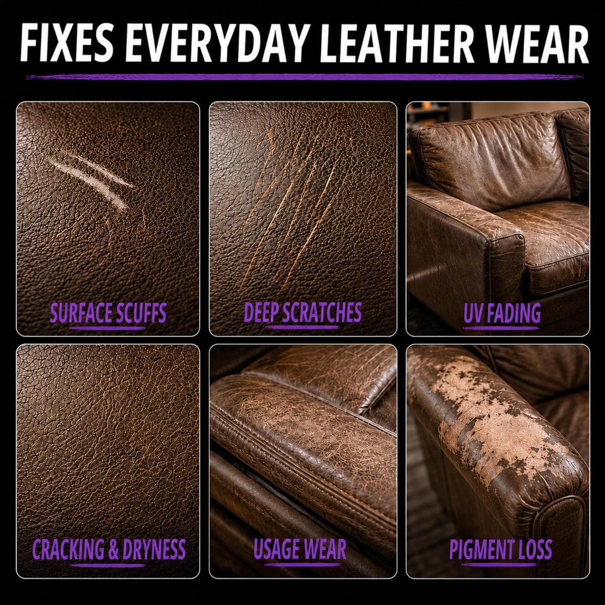 Leather Hero Color Restoration Kit — Dark Brown