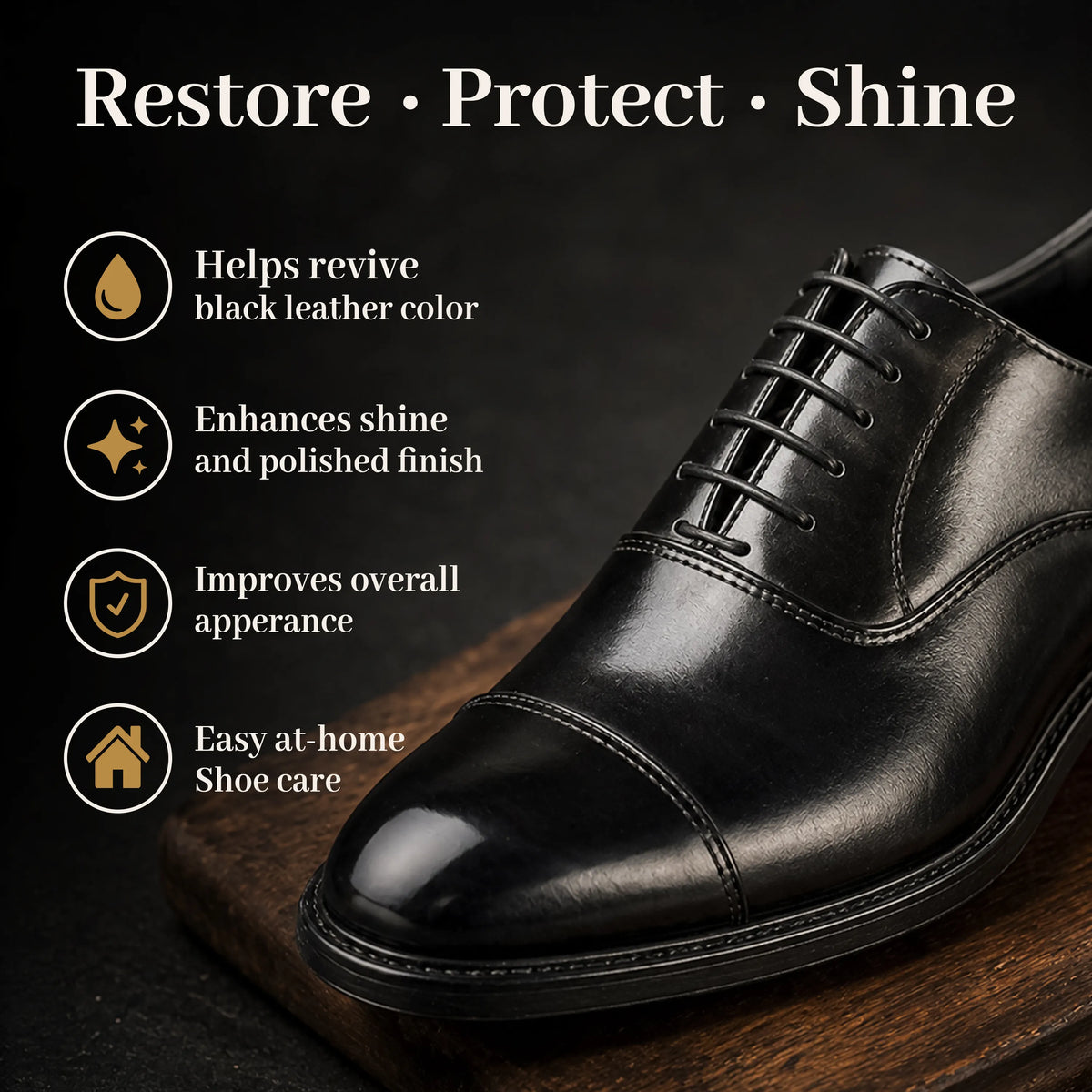 Eagle 5-Piece Shoe Shine Kit - Black