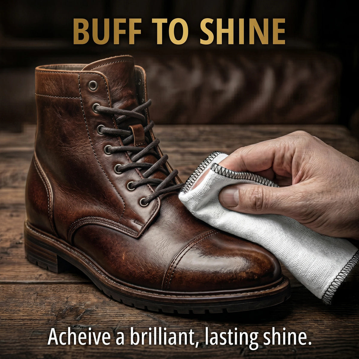 Eagle 3 Piece Shoe Cream Polish Kit - Brown