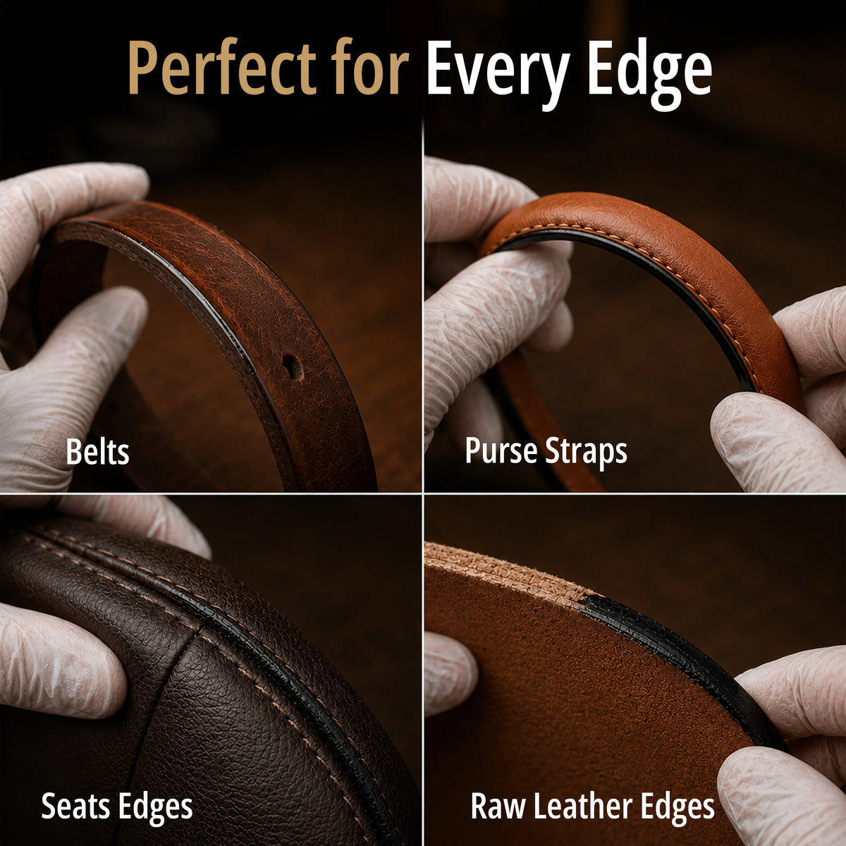 Eagle Black Leather Edge Coat