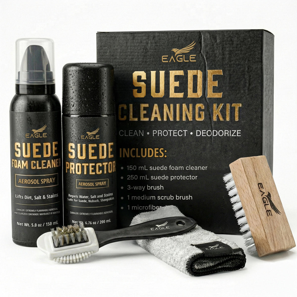 Eagle Suede & Nubuck Cleaning Kit – 5-Piece Set