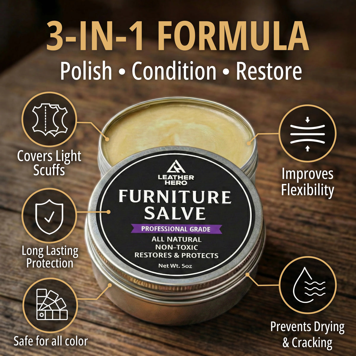 Leather Hero 3-in-1 Furniture Salve