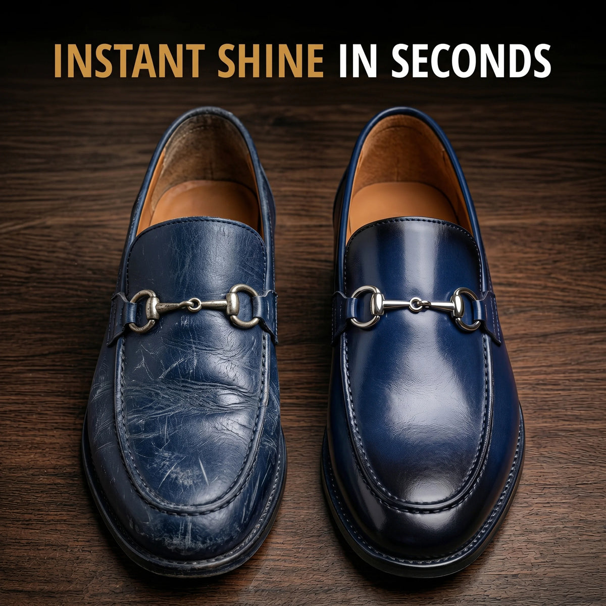 Eagle Instant Liquid Shine Polish Kit - Navy Blue