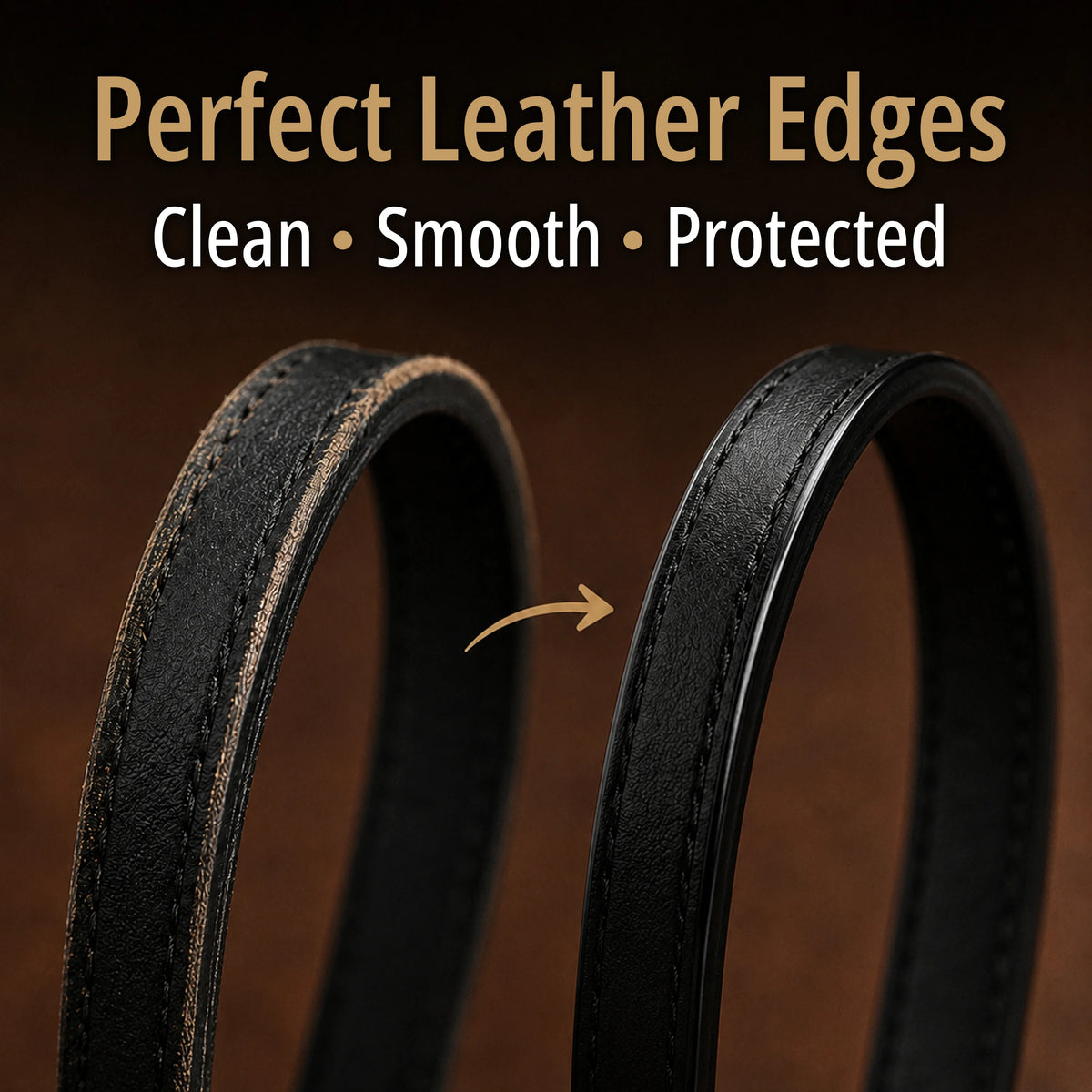 Eagle Black Leather Edge Coat