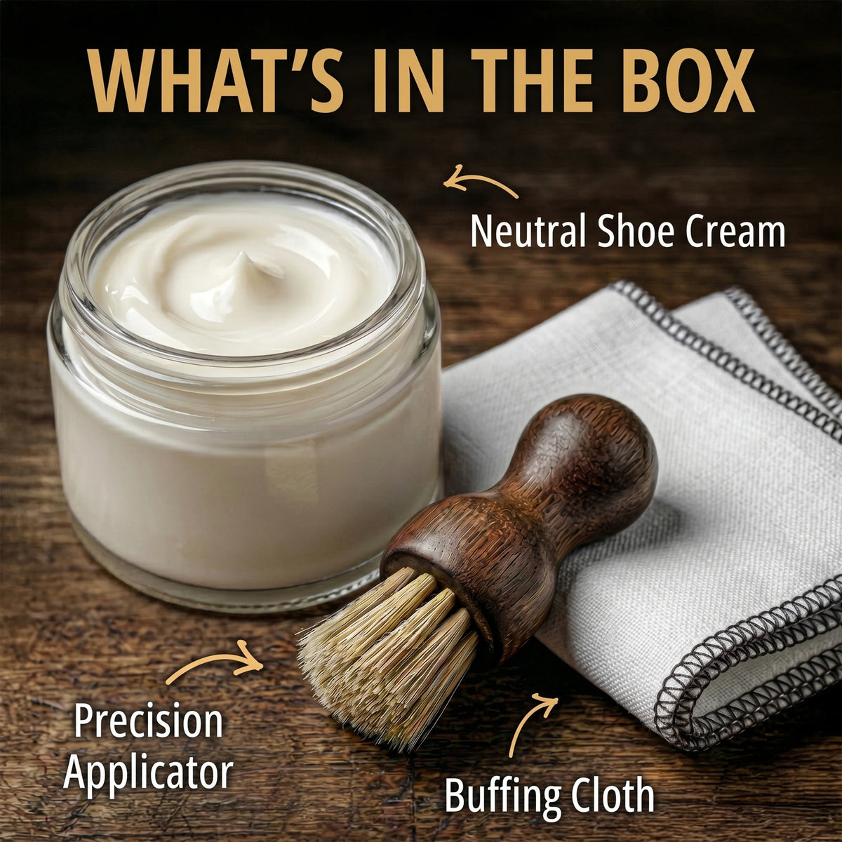 Eagle 3 Piece Shoe Cream Polish Kit - Neutral