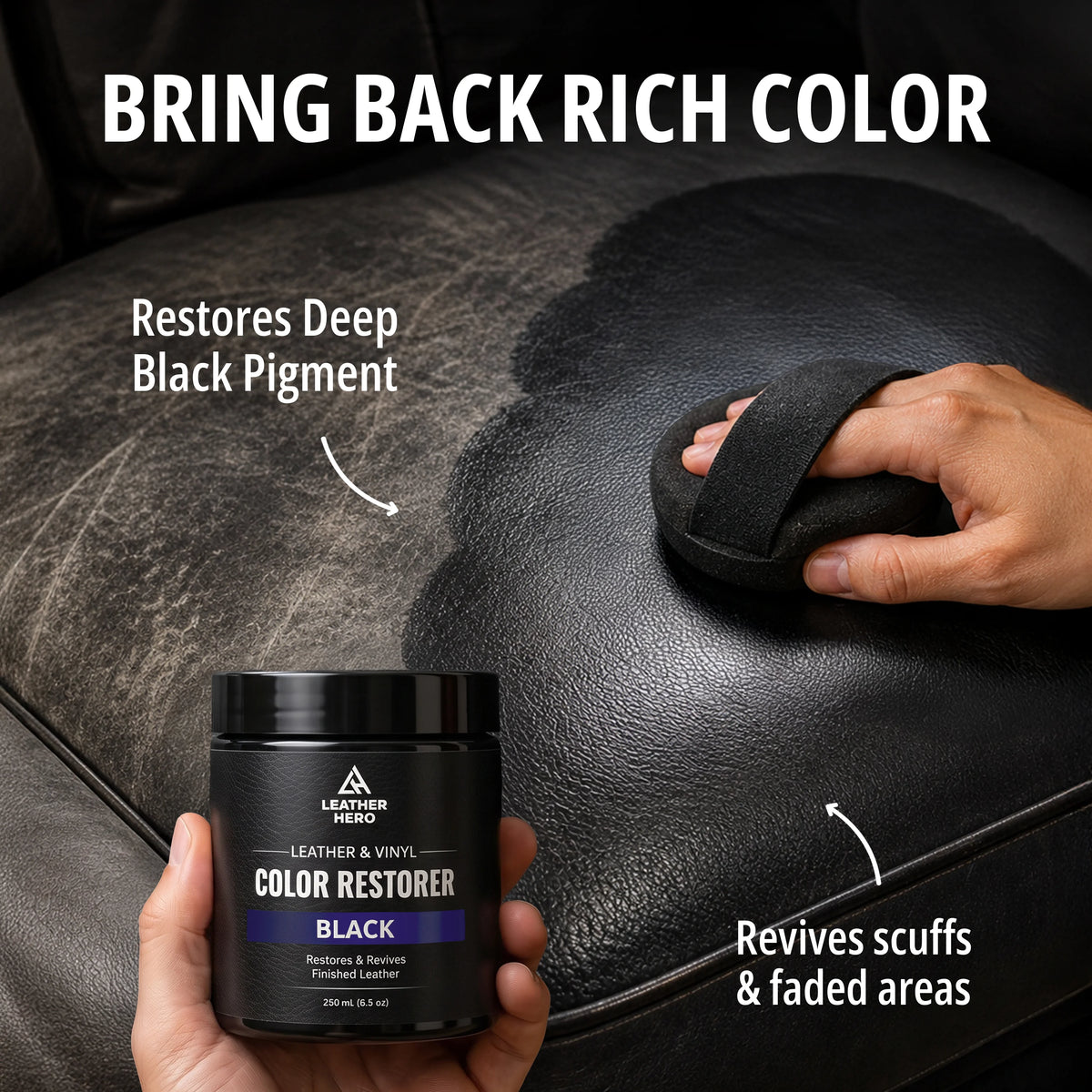 Leather Hero Color Restoration Kit — Black