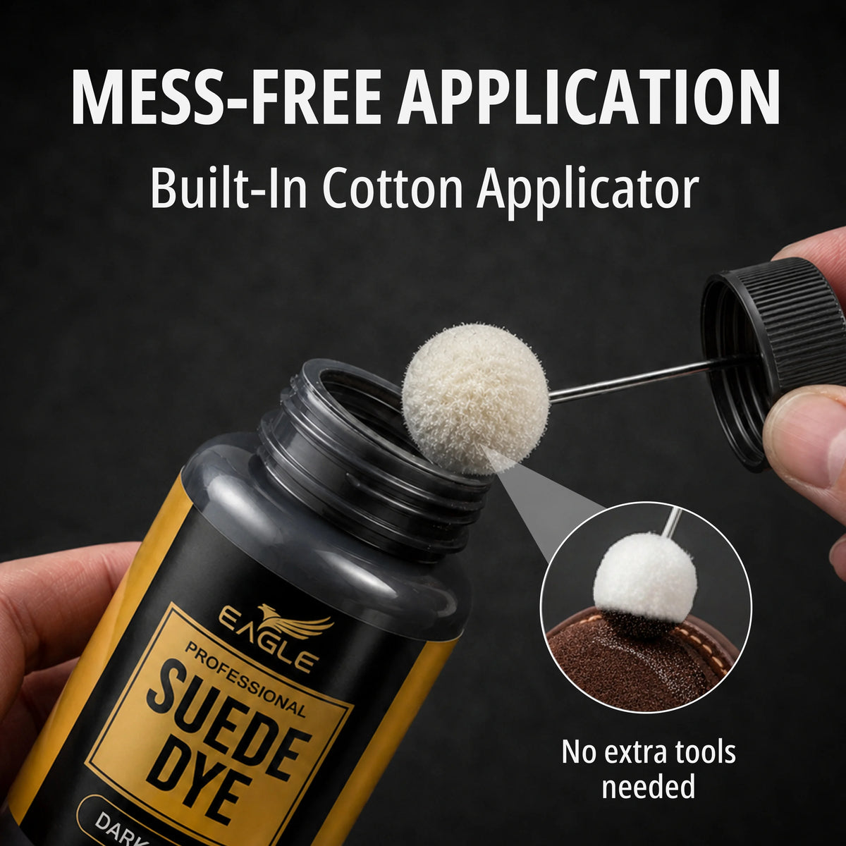 Eagle Suede Color Restorer with Built-in Applicator - Dark Brown