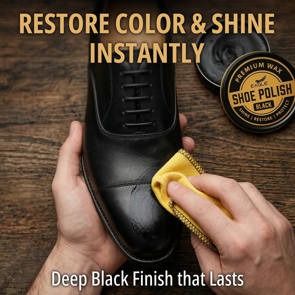 Eagle 3-Piece Shoe Polish Kit - Black