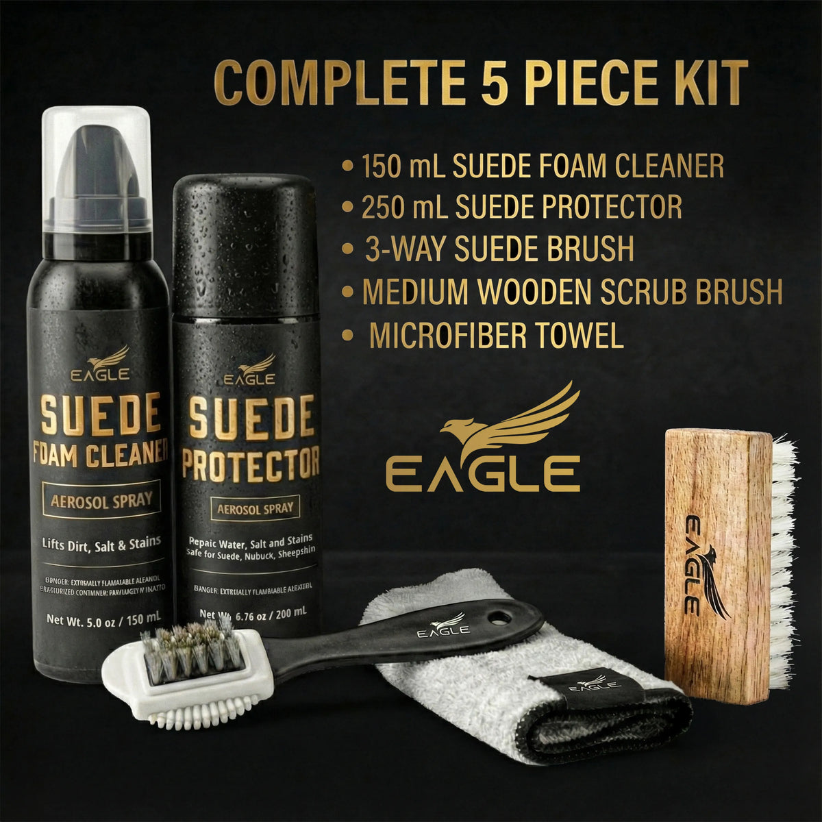 Eagle Suede & Nubuck Cleaning Kit – 5-Piece Set