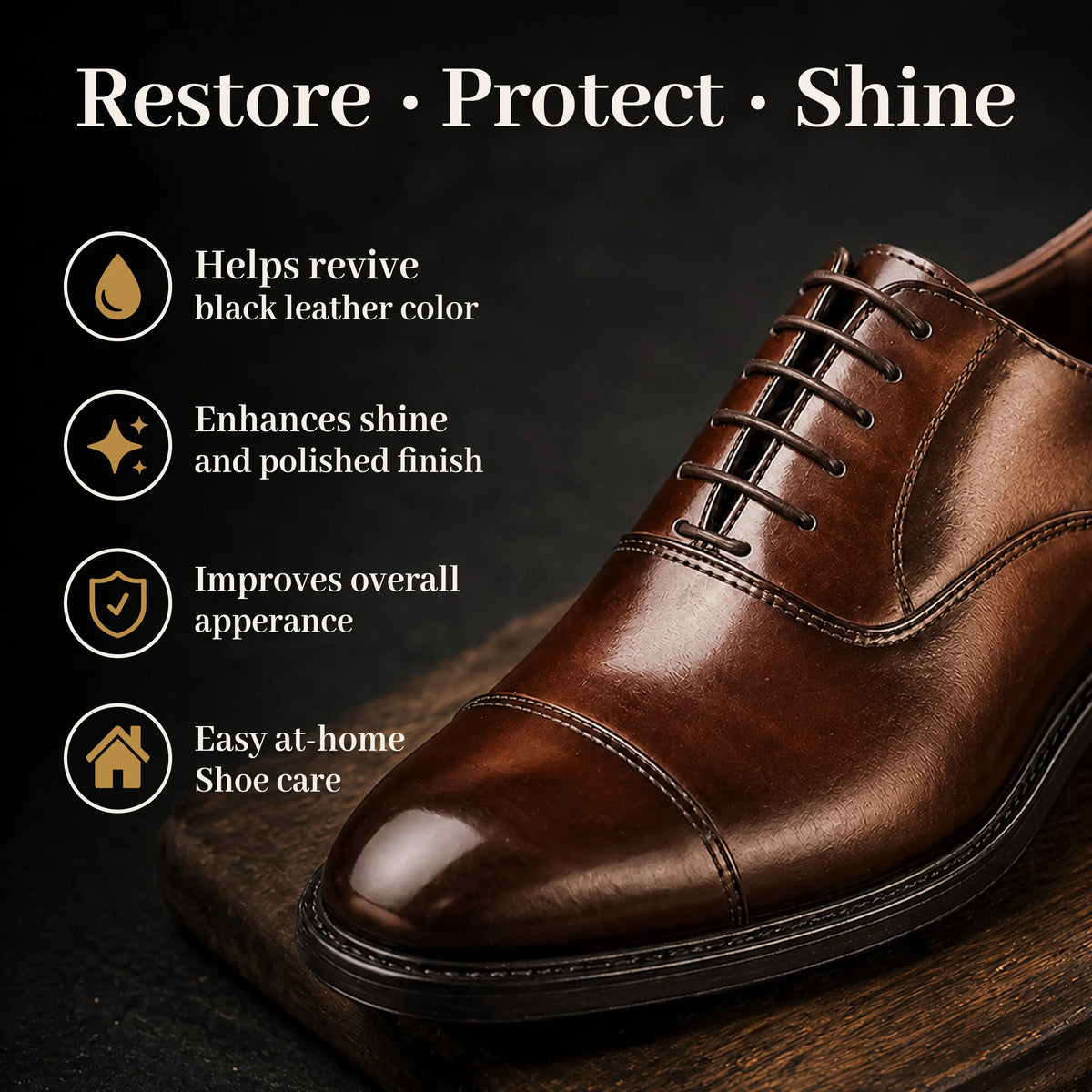 Eagle 5-Piece Shoe Shine Kit - Brown