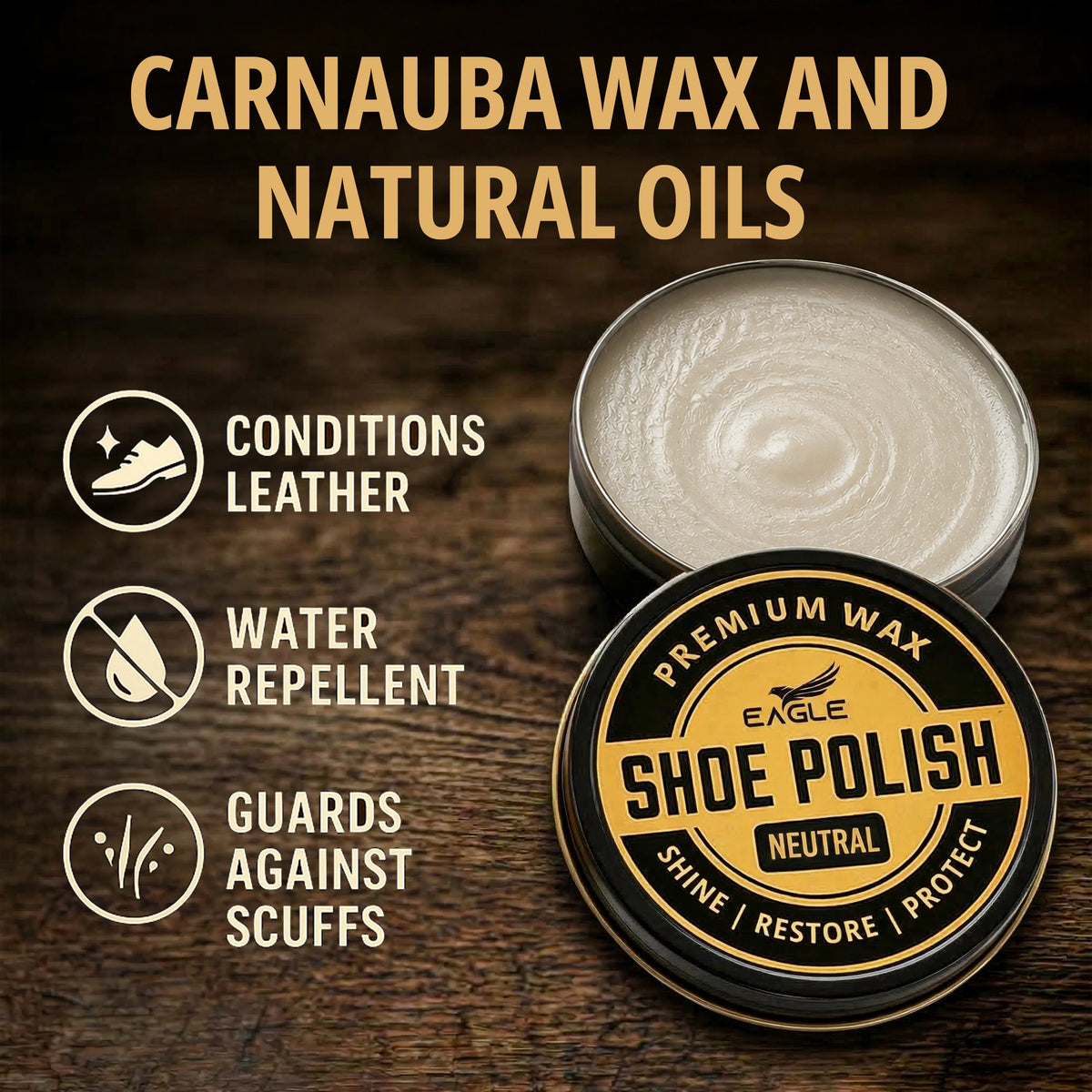 Eagle 3-Piece Shoe Polish Kit - Neutral