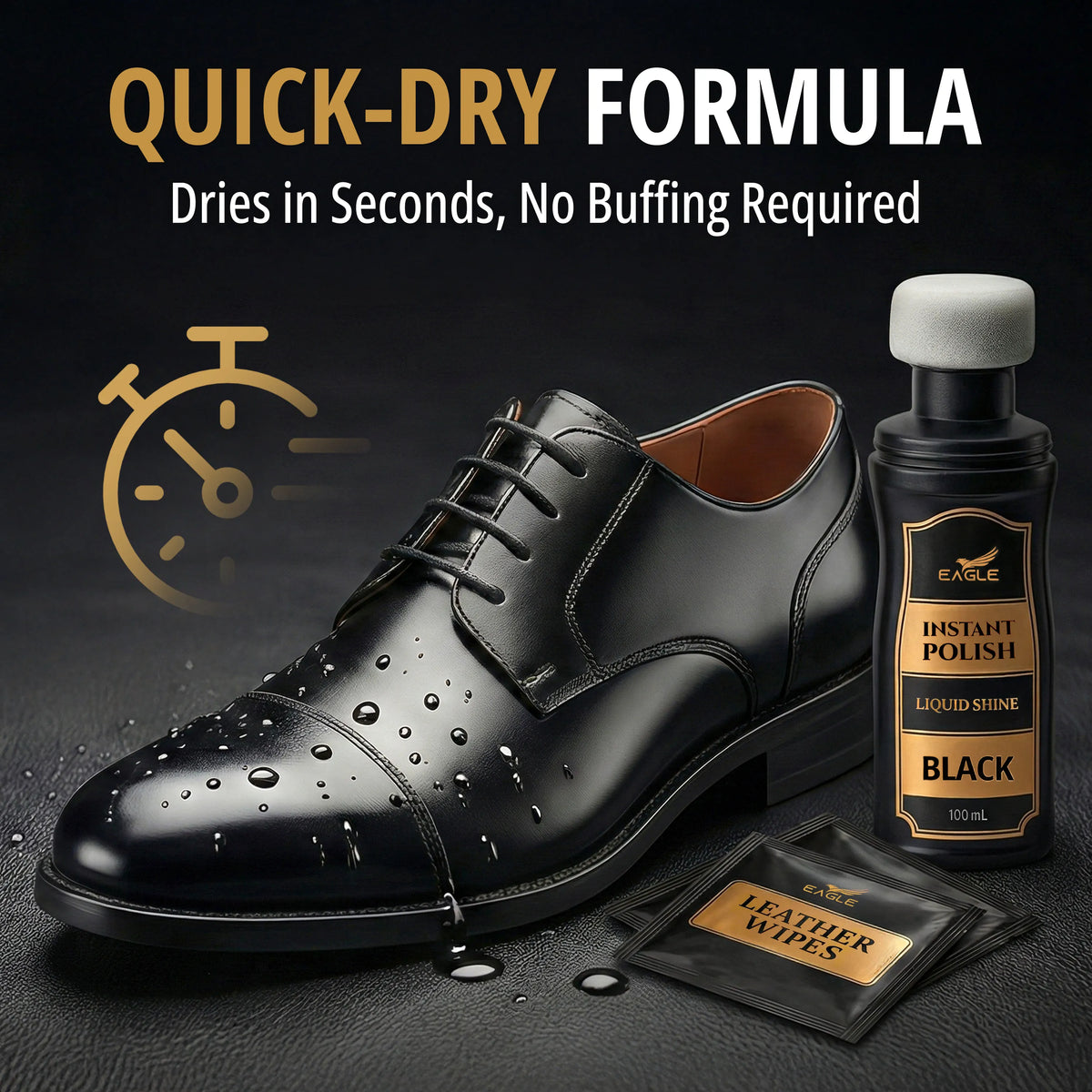 Eagle Instant Liquid Shine Polish Kit - Black