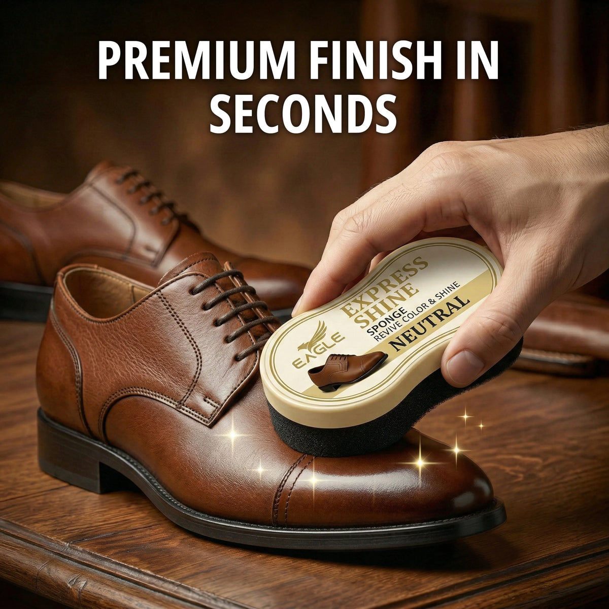 Eagle Shoe Shine Sponge Kit - Neutral