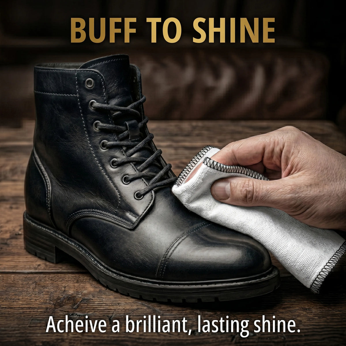 Eagle 3 Piece Shoe Cream Polish Kit - Black