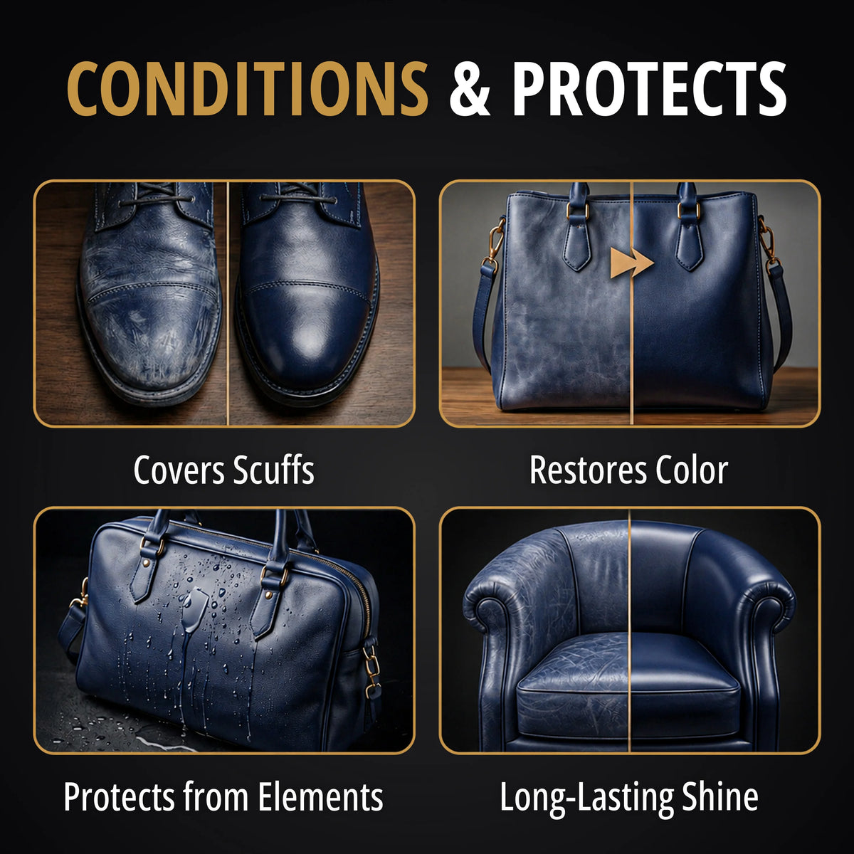Eagle Instant Liquid Shine Polish Kit - Navy Blue