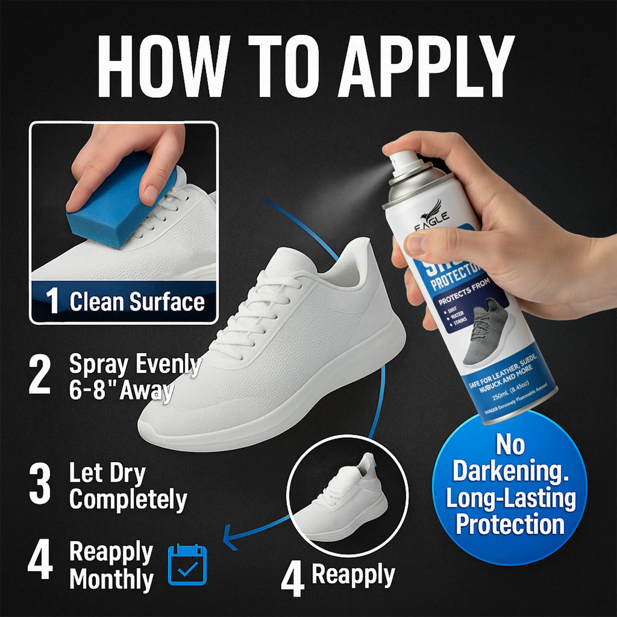 Eagle Best White Shoe Protector Spray 250mL