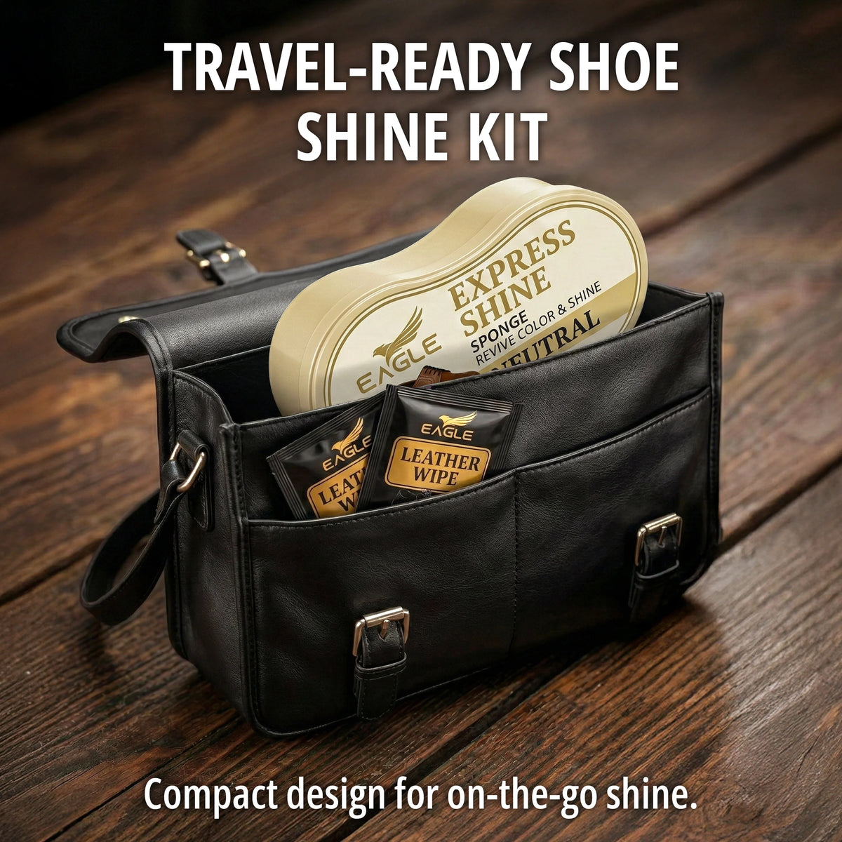 Eagle Shoe Shine Sponge Kit - Neutral