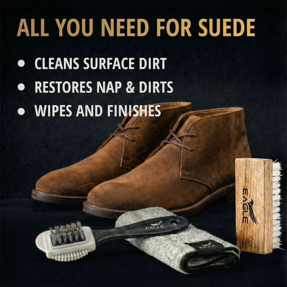 Eagle Suede & Nubuck Cleaning Kit – 5-Piece Set