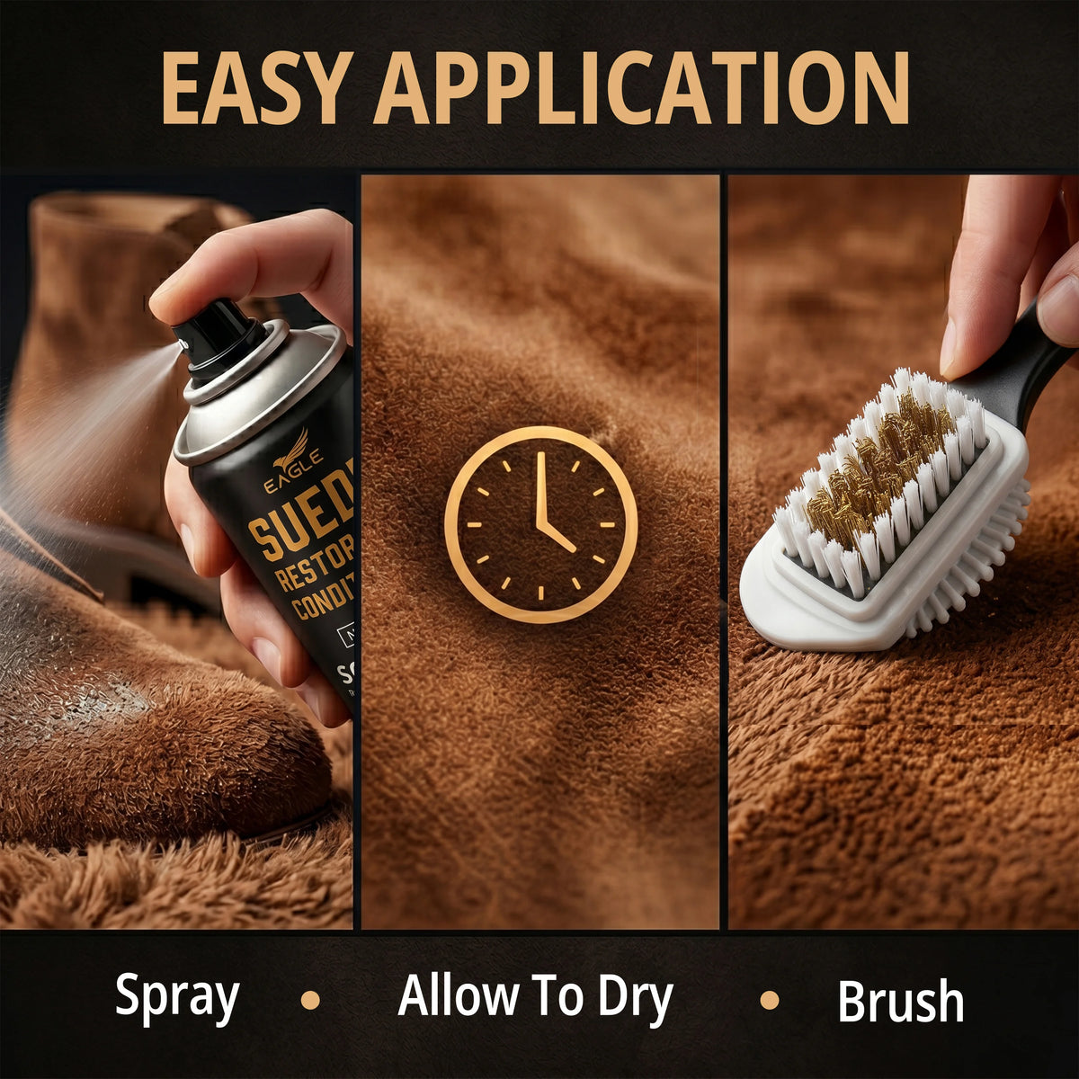 Eagle Suede Renew Color Restorer Spray Kit - Neutral 250mL