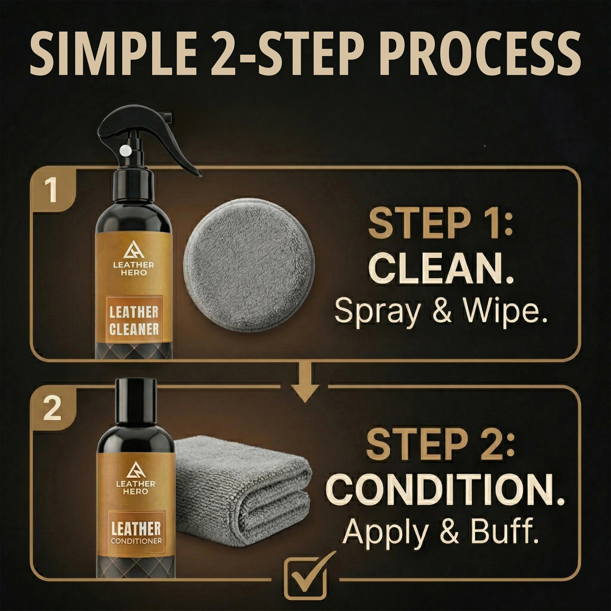 Leather Cleaner and Conditioner Kit – 4-Piece