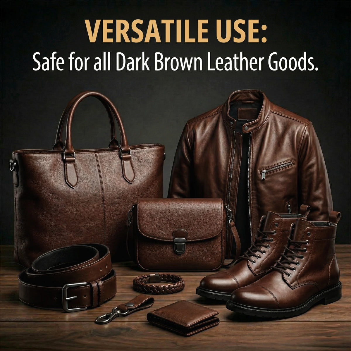 Eagle 3-Piece Shoe Polish Kit - Dark Brown