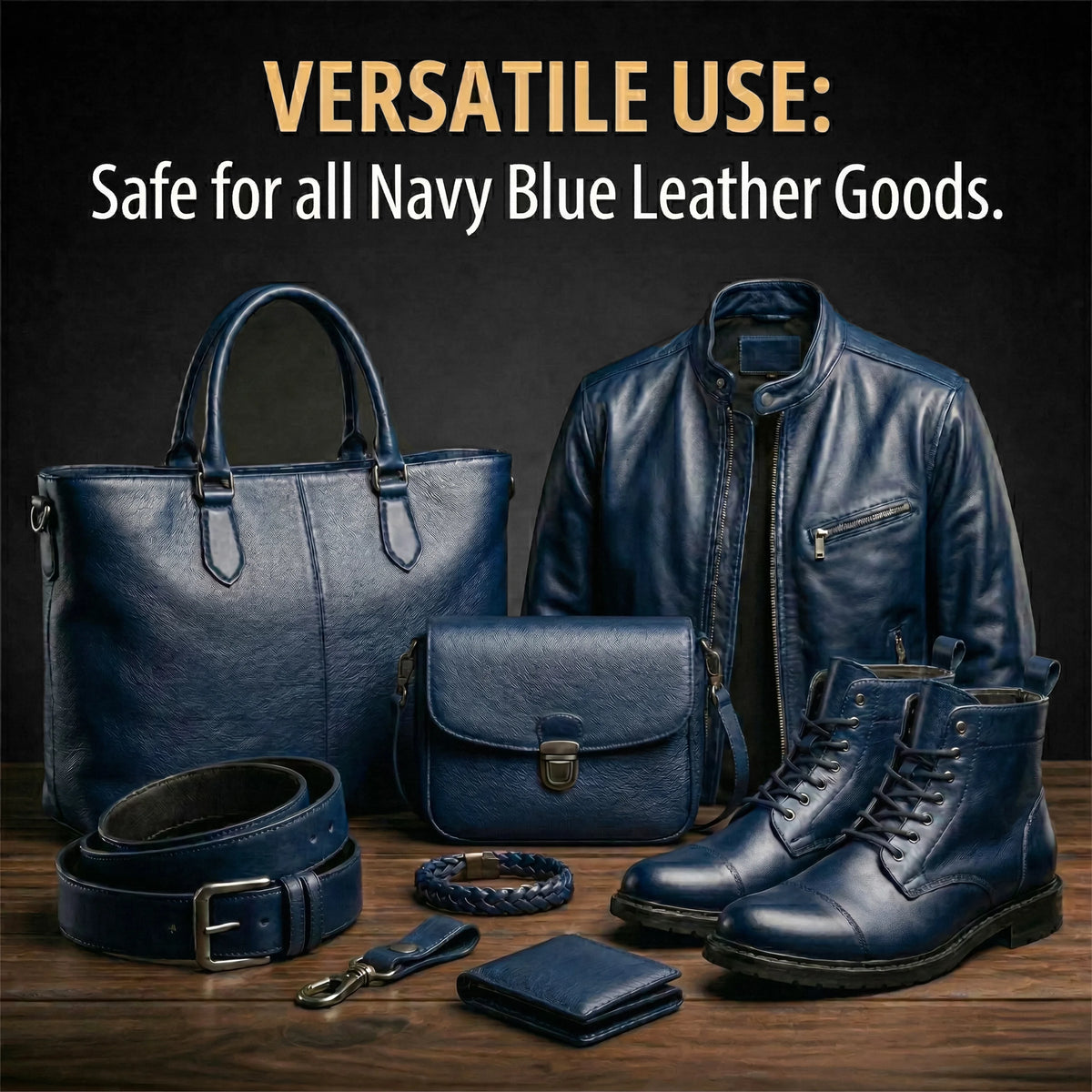 Eagle 3-Piece Shoe Polish Kit - Navy Blue