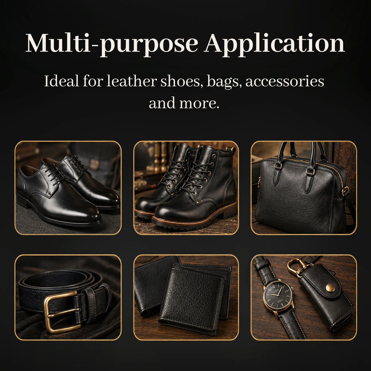 Eagle 5-Piece Shoe Shine Kit - Black