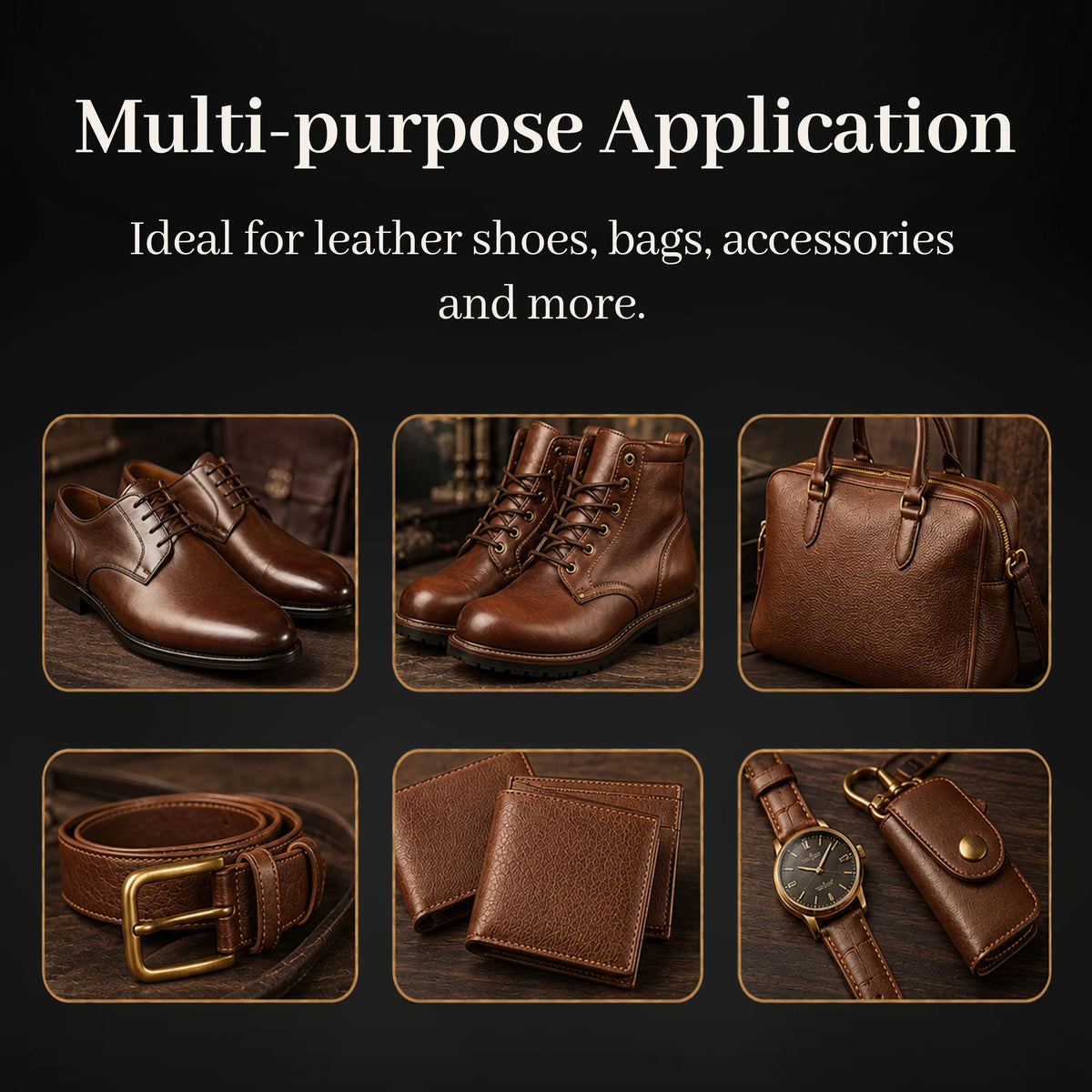 Eagle 5-Piece Shoe Shine Kit - Brown