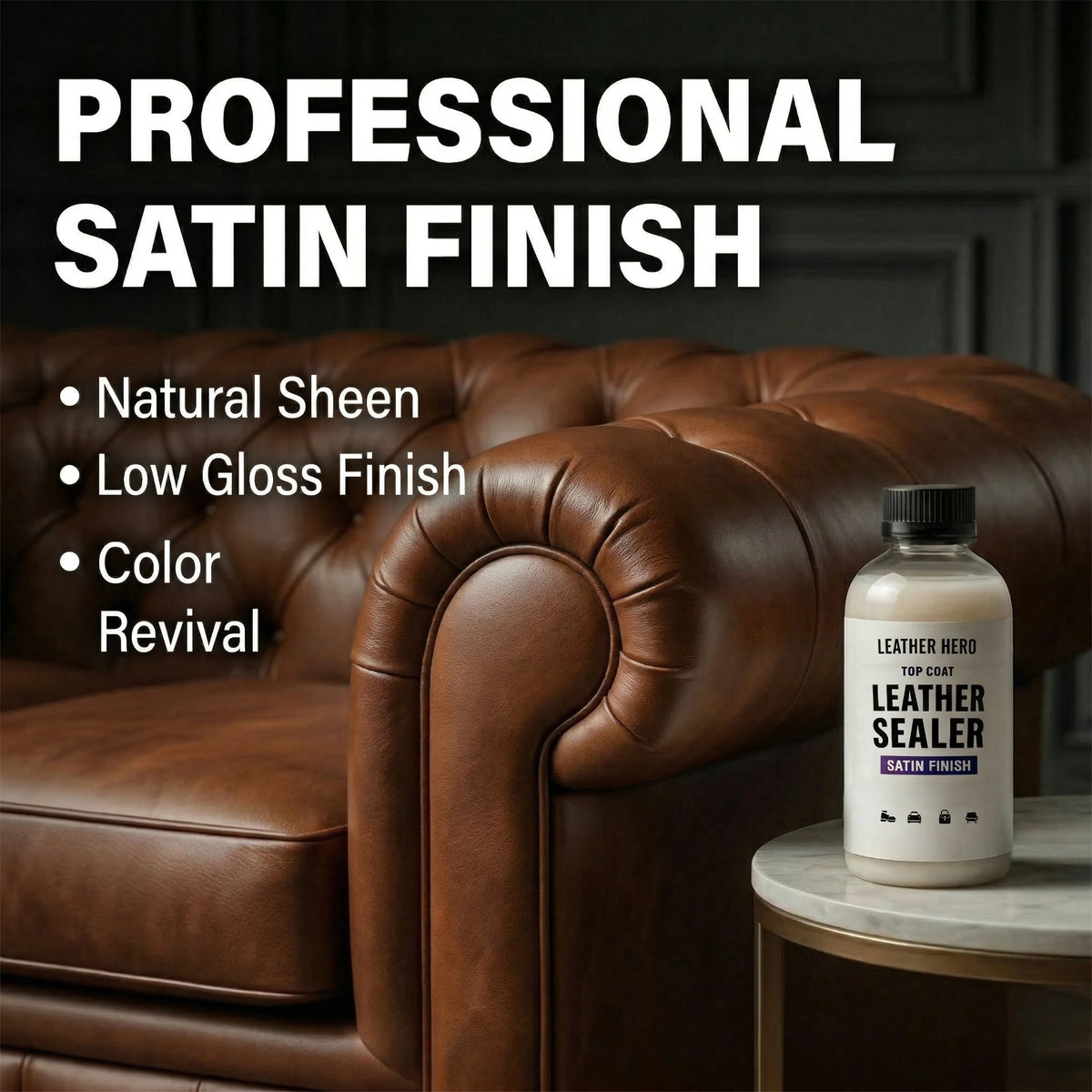 Leather Hero Top Coat Leather Sealant — Satin Finish