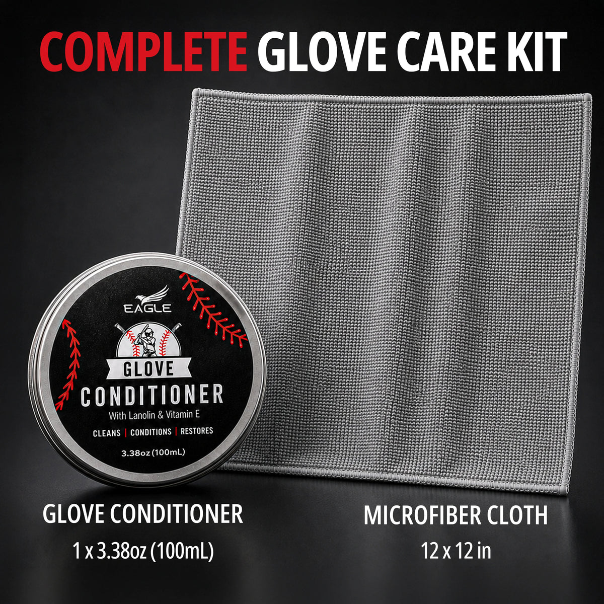 Eagle Leather Glove Conditioner Cream 2pc Set