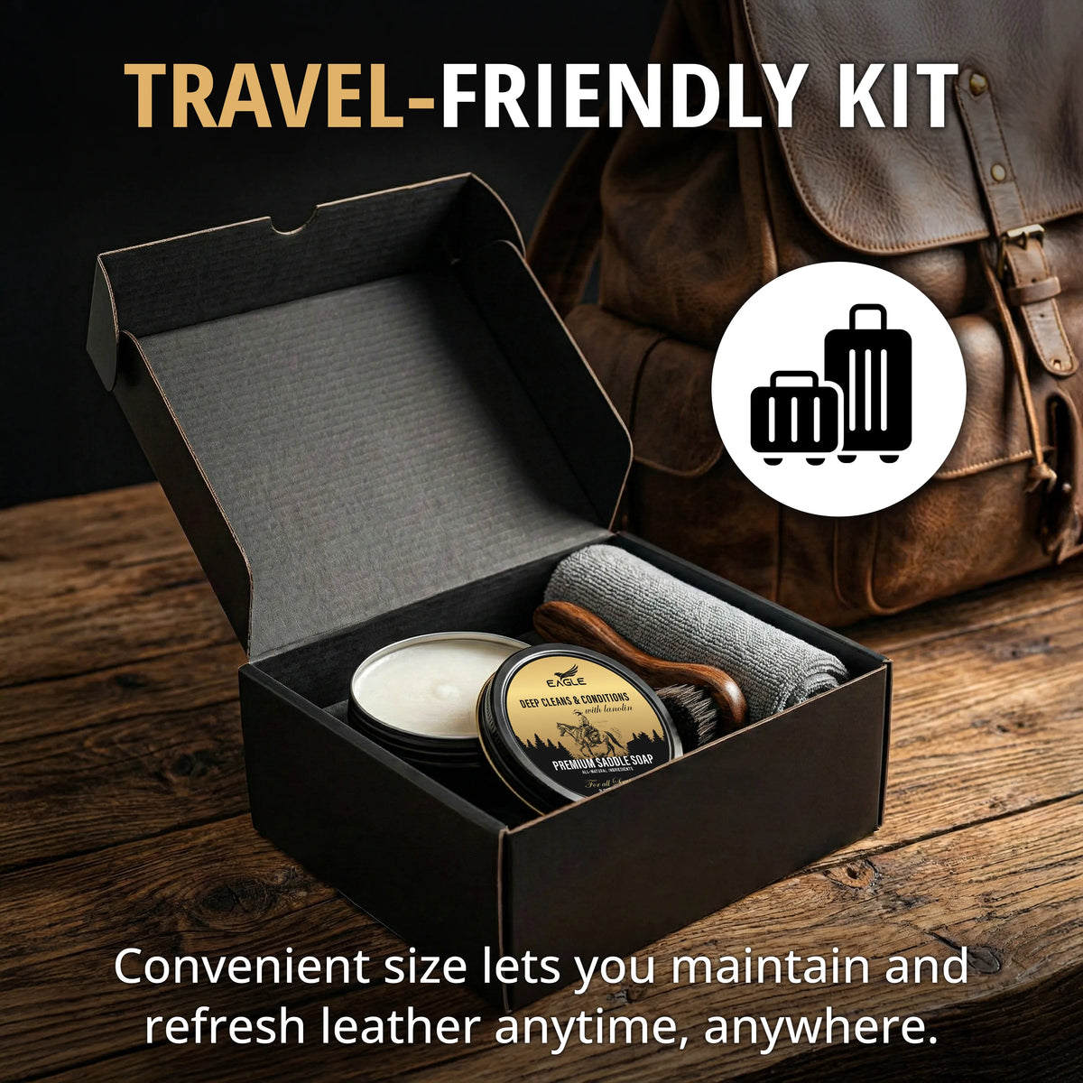 Eagle 3-Piece Saddle Soap Kit - Neutral