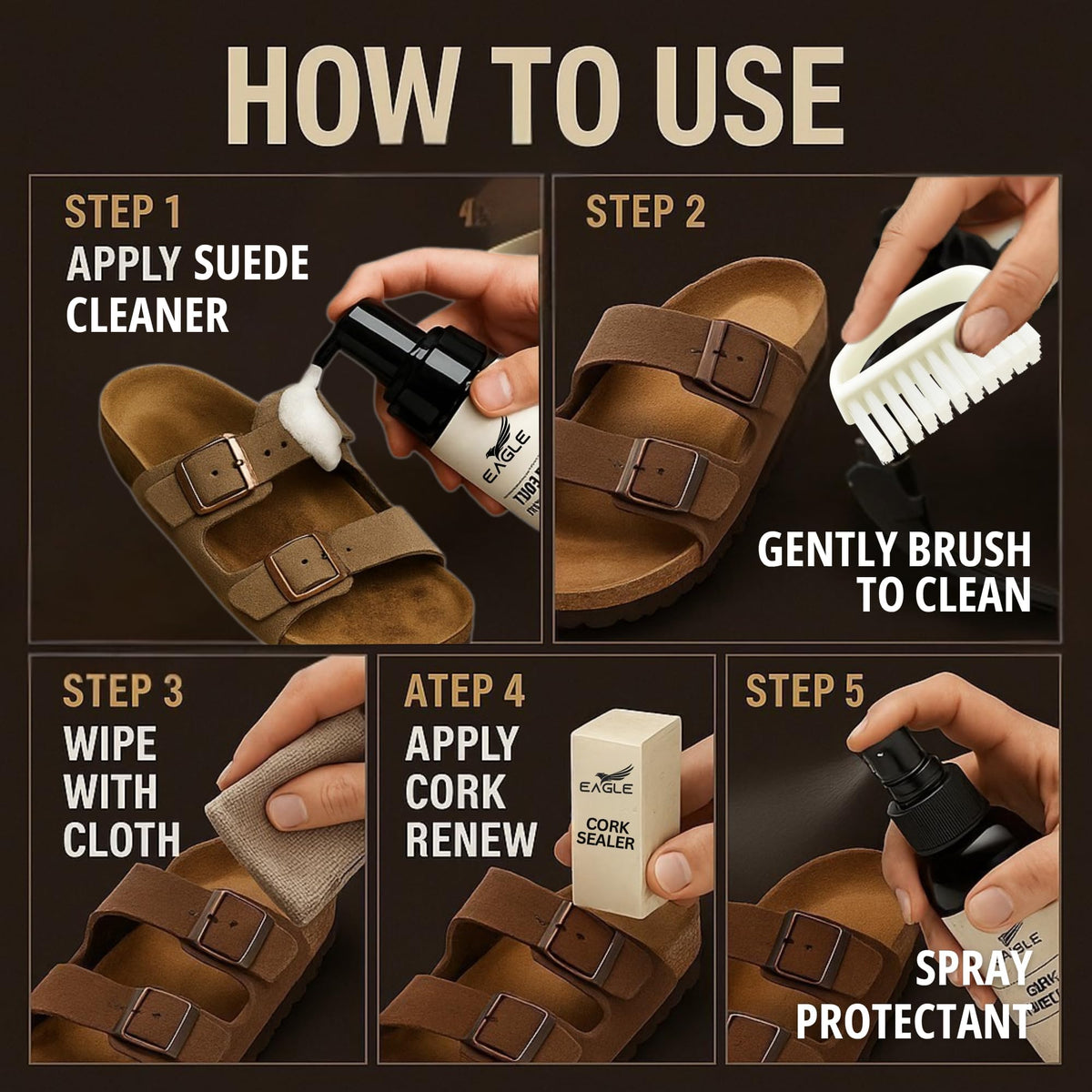 Eagle 6-Piece Sandal & Clog Care Kit