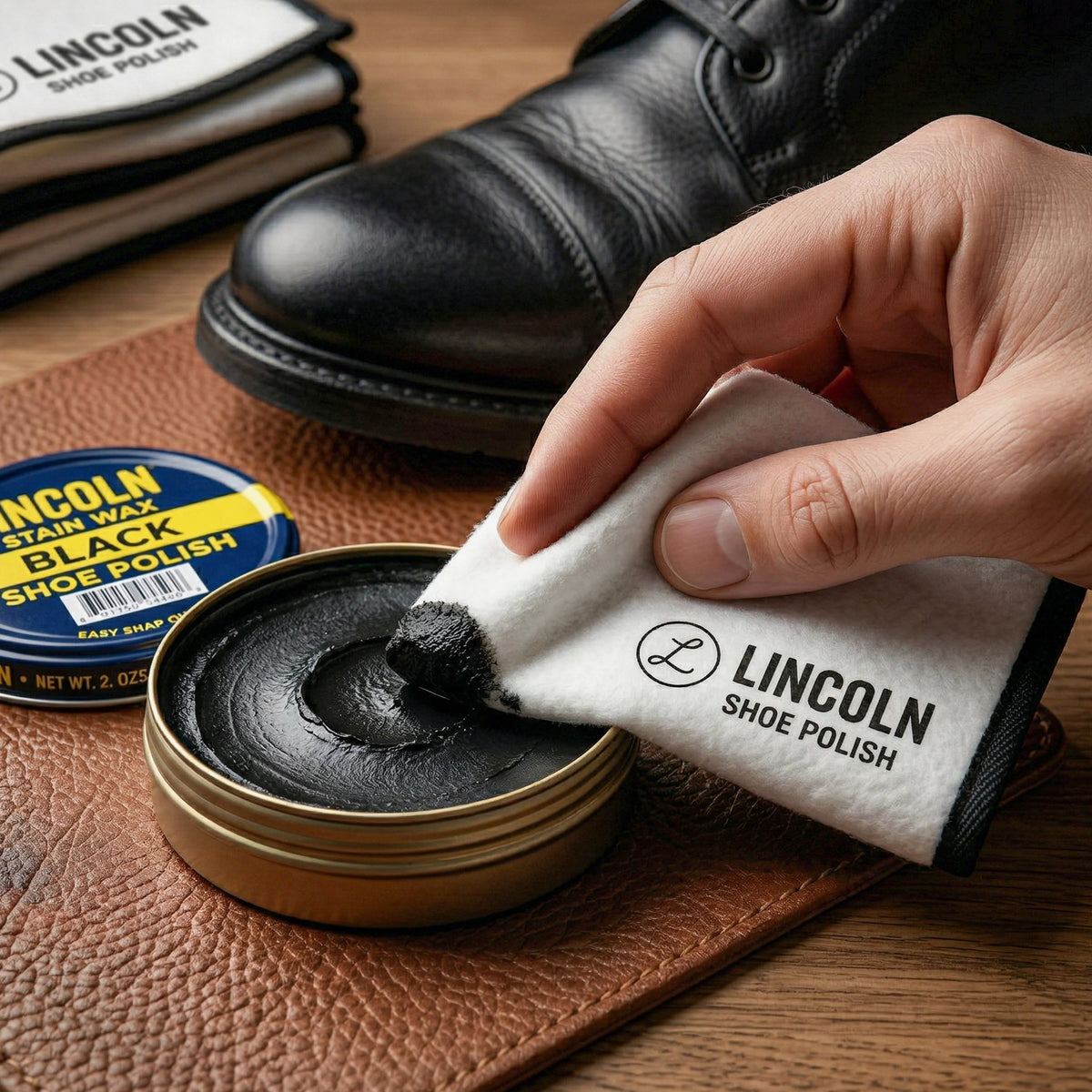 Lincoln Shoe Shine Cloths - 4-Pack