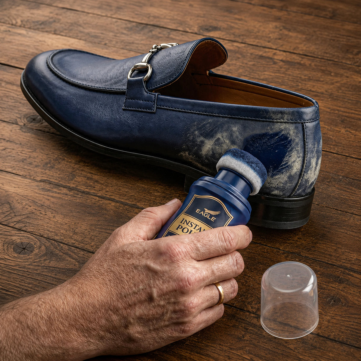 Eagle Instant Liquid Shine Polish Kit - Navy Blue