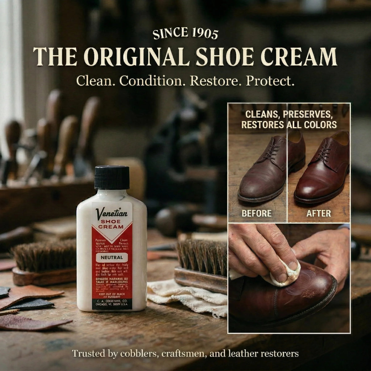 Venetian Shoe Cream Neutral - 3 oz