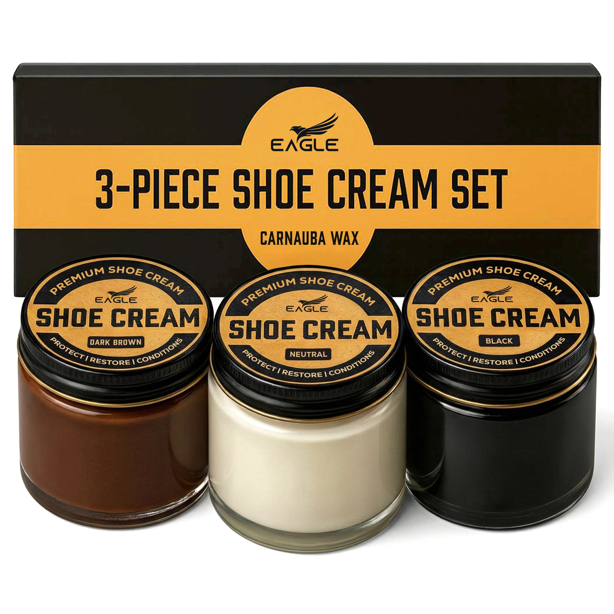 Eagle Shoe Cream Polish Kit – 3 Piece