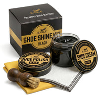 Eagle 5-Piece Shoe Shine Kit - Black