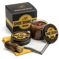 Eagle 5-Piece Shoe Shine Kit - Brown