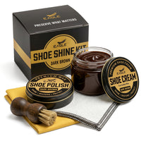 Eagle 5-Piece Shoe Shine Kit - Dark Brown
