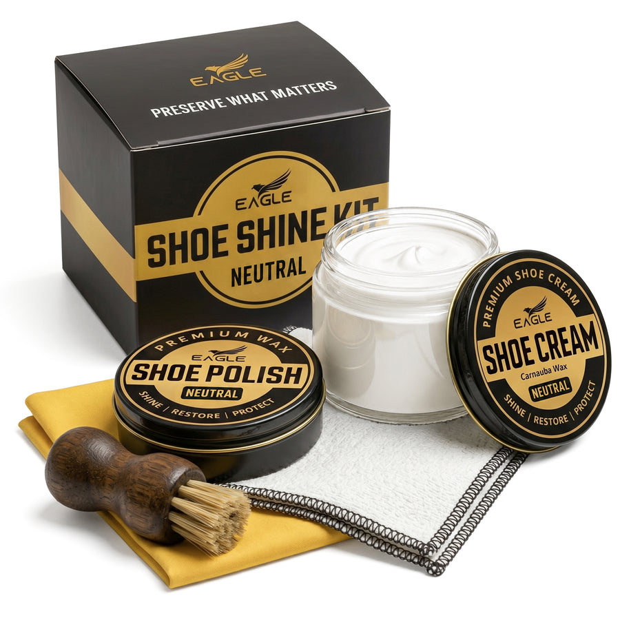 Eagle 5-Piece Shoe Shine Kit - Neutral