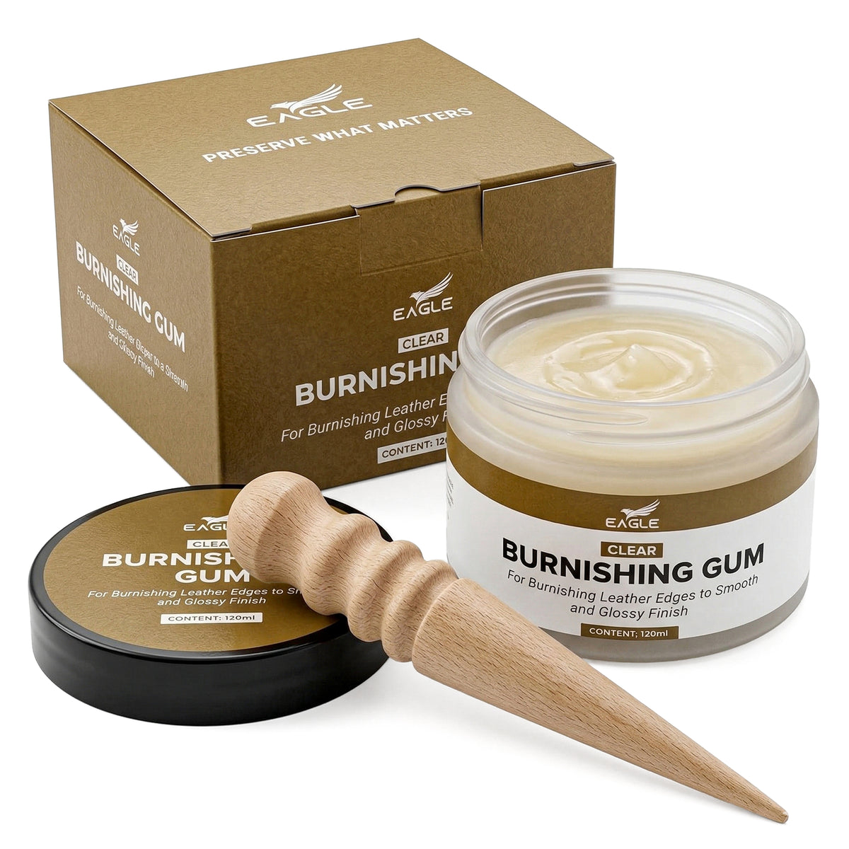 Eagle Leather Burnishing Gum Edge Finish Kit