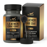 Eagle Black Leather Edge Coat
